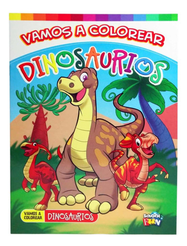 Libro Vamos A Colorear Dinosaurios