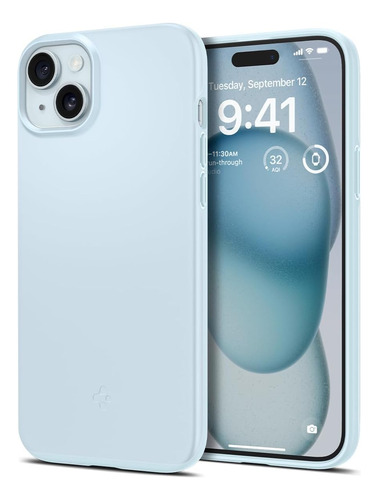 Capa Case 100% Original Spigen Thin Fit Para iPhone 15 Blue