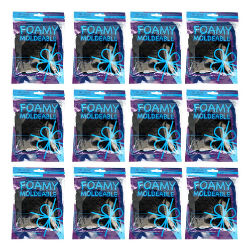 Foamy Moldeable Paquete Con 12 Piezas 50grm Cada Uno Negro