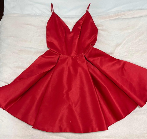 Vestido Corto De Quinceañera Color Rojo