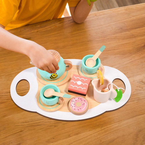 Juego De Fiesta De Té De Madera, Fiesta De Té De Princesa,