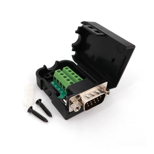 Adaptador Macho Db9 Rs232 Serial Terminal C/ Clemas Conector