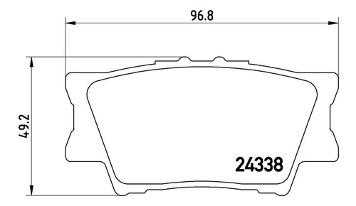 Balatas Traseras / Toyota Camry Le 2015 - 2016 Semimetálica