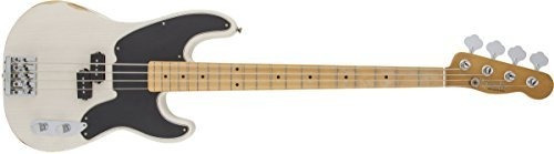 Fender Mike Dirnt Roadworn Precision Bass, Mn, White Blonde