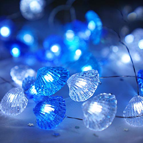 Luces De Cuerda Conchas Marinas, 40 Led, Decoración De...