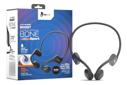 Auricular Foxbox Boost Bone Sport Con Conducción Ósea Negro