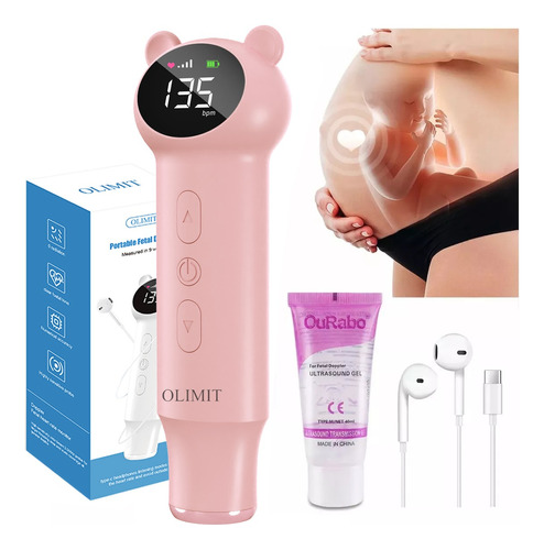 Baby Detector De Frecuencia Cardíaca Fetal Portátil Doppler