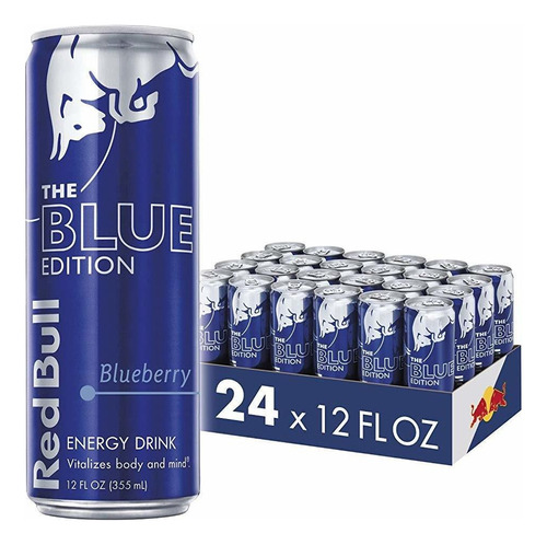 Energy Drink, Blueberry, Paquete De 24 Fl Oz, Edic