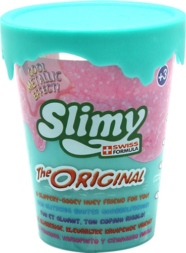 Slimy slime the original 80gr efecto metalico Turqueza con c