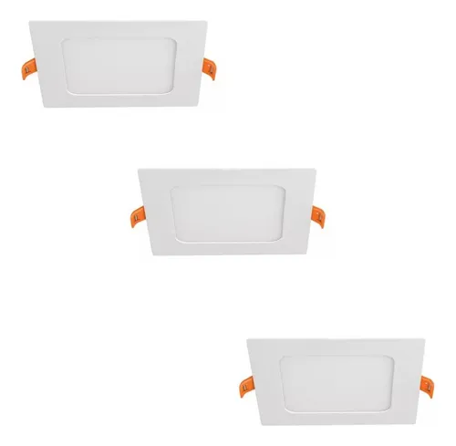 comprar 3 Plafón Panel Embutir Empotrar Cuadrado 12w Luz Fría Cálida