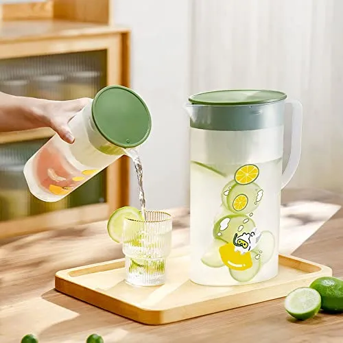 Jarra Plástico Transparente Agua Fría 1l