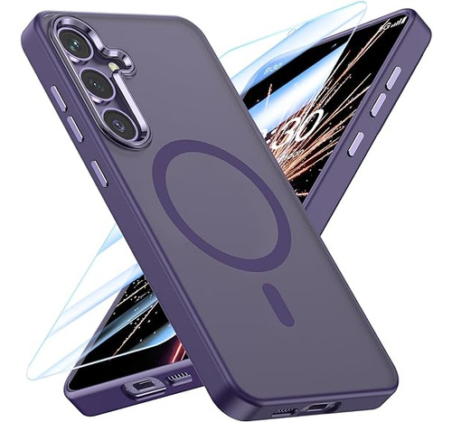 Funda Translucida Para Samsung S24 Plus Magsafe Purpura