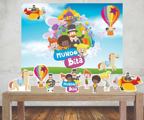 Kit Festa Mundo Bita Completo Com 1 Painel + 8 Displays | Parcelamento sem juros Kit Festa Mundo Bita Completo Com 1 Painel + 8 Displays | Parcelamento sem juros