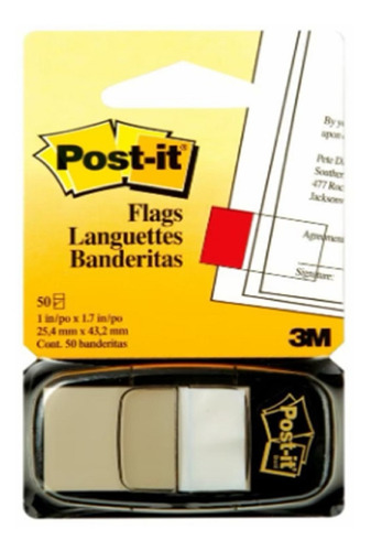 Banderitas 3m 680-6 Post It Blanco Con 50 Hojas