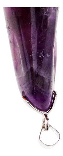 Colgante De Collar Llavero Piedra Púpura De Cristal