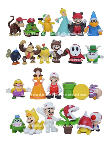 Super Mario Bros Set 18 Figuras Coleccionables El Mas Grande