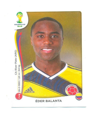 Figurinha Correta Do Eder Balanta - Copa 2014 - Panini 