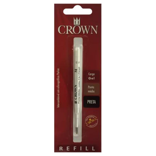 Carga Refil Caneta Esferográfica Preta Crown Parker 17004p