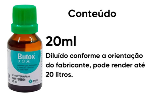 Kit 3 Butox P/ Infestação De Pula E Carrapato No Quintal Cor