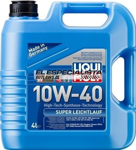 Aceite Para Motor Super Leichtlauf 10w40 Liqui Moly 4lts