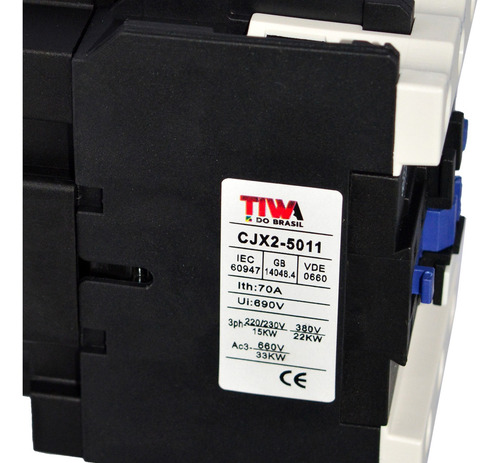 Chave Contatora Tripolar 50a Lc1-d5011m7 3p + Aux Nf+na 220v