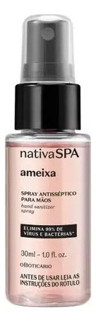 Spray Antisséptico Para Mãos Nativa Spa Ameixa 30ml
