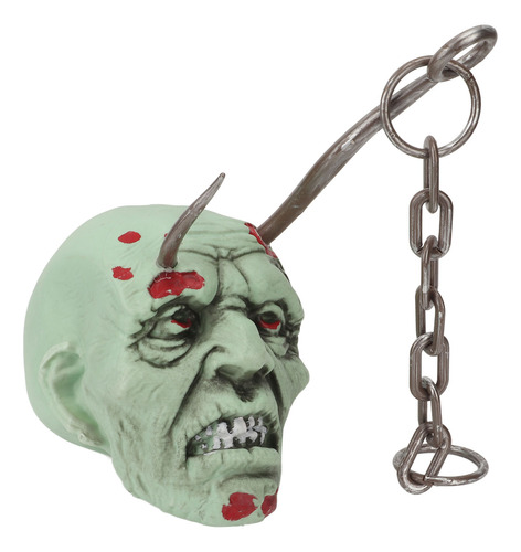 Cabeza De Zombi Colgante Para Halloween, Aterradora Y Sangri