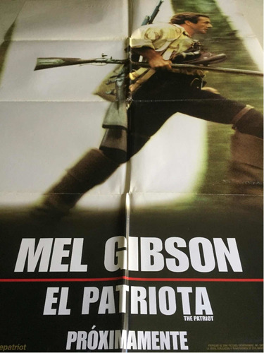 Poster El Patriota Pre-estreno Mel Gibson Original