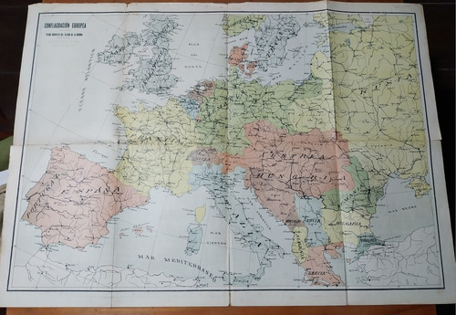 Mapa De La Primera Guerra Mundial Con Datos (Usado)