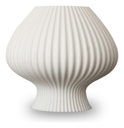 Lampara 3d - Fungi #3 Estructura Blanco Pantalla Blanco