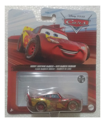 Cars Disney Pixar Rayo Mcqueen Rusteze Enlodado Rojo Metalic