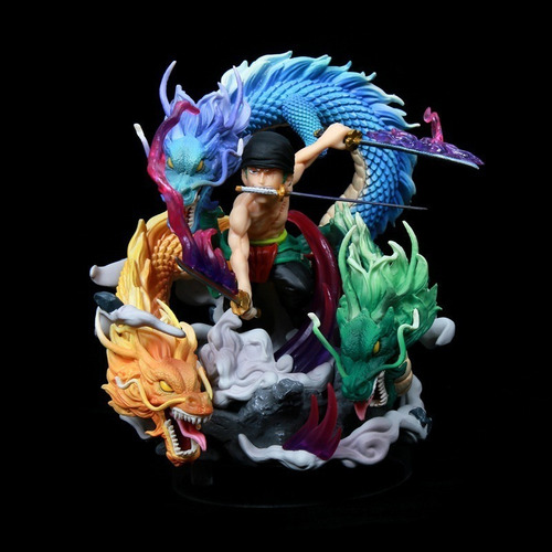 Action Figure One Piece Roronoa Zoro Santoryu Dragão Gk