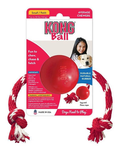 Kong Ball With Rope S ( Pelota Con Soga )