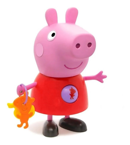 Boneca Peppa Pig Gira Bolinha Original 24 Cm - Elka 