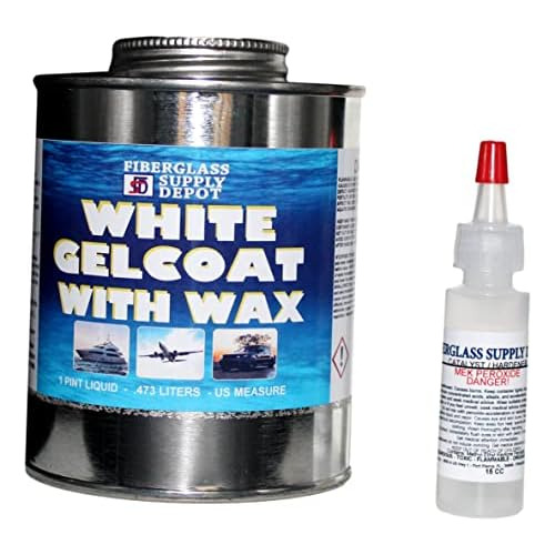 Gelcoat Blanco Cera Pint Endurecedor De 15 Cc (mekp)