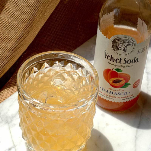 Refresco Soda Artesanal Velvet Soda Sabor Damasco