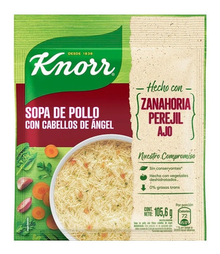 Knorr Sopa De Pollo Con Cabellos De Angel 105.6gr