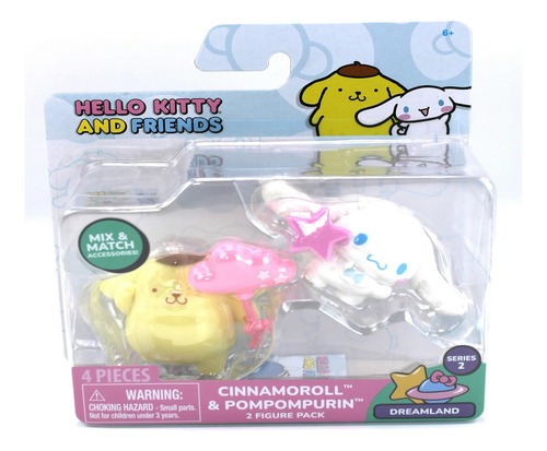 Figura Pompompurin Cinnamonroll Set 2 Pack Globo Nube 5cm
