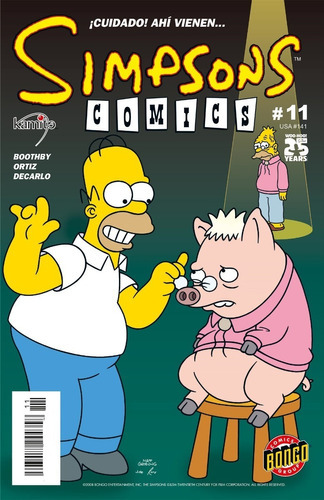 Simpsons Comics 11, De Matt Groening / Ian Boothby. Editorial Kamite, Tapa Blanda En Español, 2014