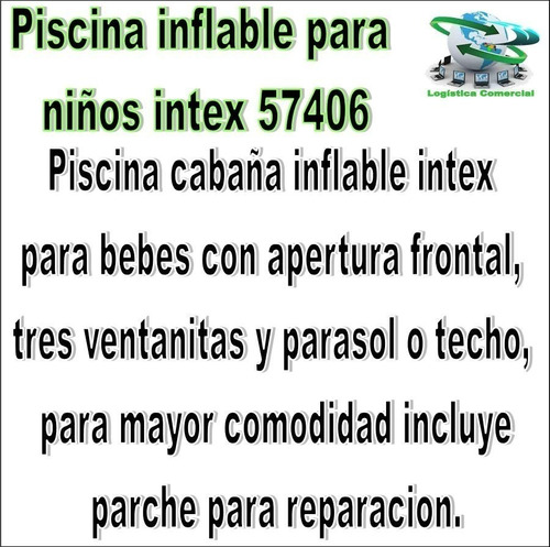 Piscina Inflable Para Niños Intex 57406 Con Parasol O Techo