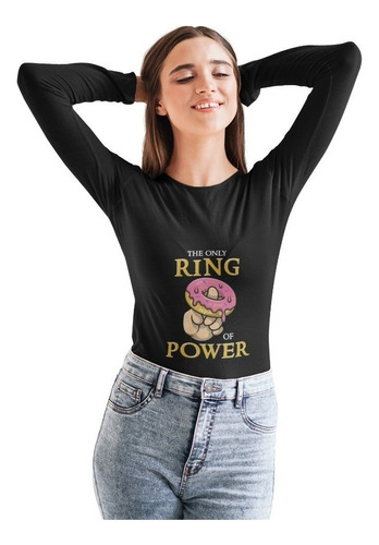 Polera Manga Larga Anillos Poder Lord Of The Ring Simpsons