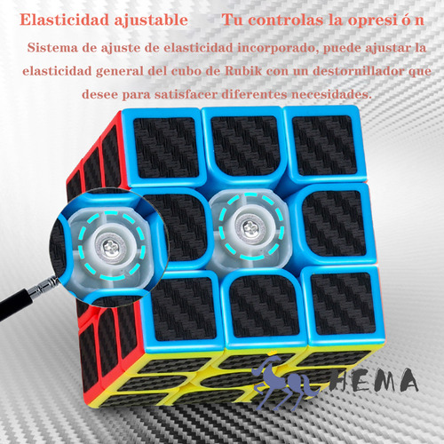 Cubo Rubik 2x2 3x3 4x4 5x5 Cobra Profesional Fibra Carbono