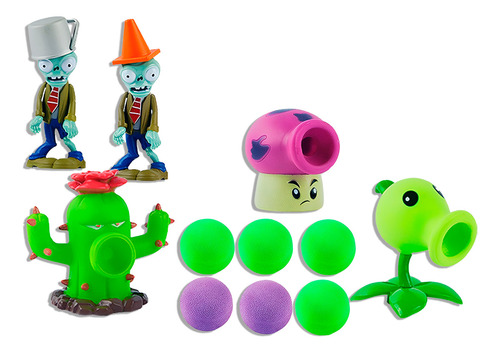 Juguetes Plantas Vs Zombies Incluye 2 Zombies Y 3 Plantas - No Incluye Caja