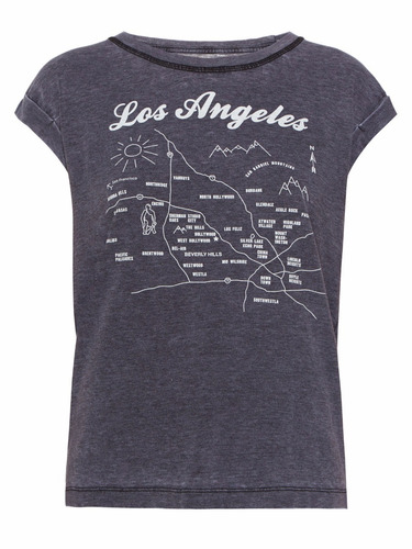 Remera Mujer Ay Not Dead Negro Los Angeles The Net Boutique