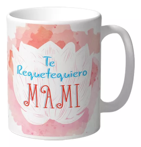 Taza original para regalar el día de la Madre. Taza rosa personalizada