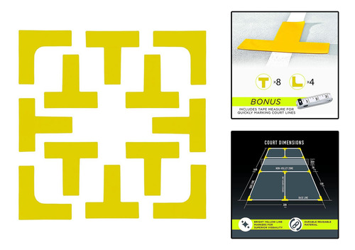 Pickleball Court Marker Accesorio Línea De Cancha De Tenis