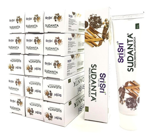 Pasta Dental Sudanta Sri Sri Natural Vegan Libre Fluor 50gr
