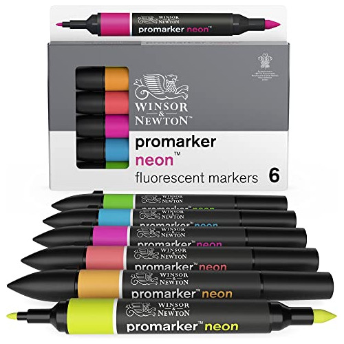 Winsor & Newton Promarker Neón, Juego De 6