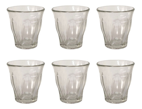 Vaso Facetado De Soda Café Nespresso Jugo Vidrio 100ml X6 Un