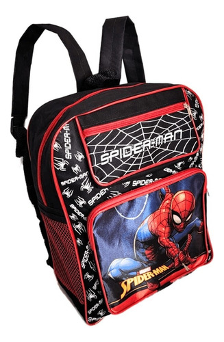 Mochila Homem Aranha Infantil Grande Escolar Cor Estampa Azul Escuro